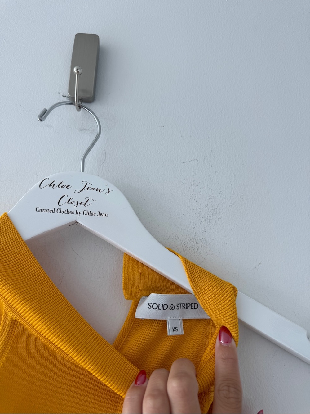 SOLID & STRIPED Isola Dress in Pineapple XS - Picture 9 of 9